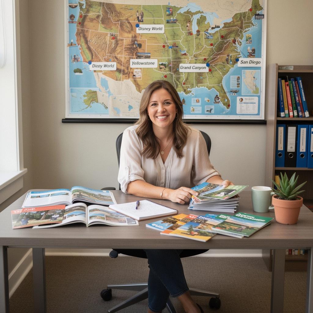 Widok na rodzinę planującą podróż przy mapie.